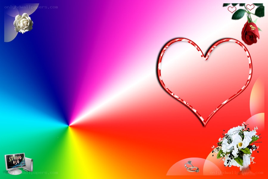 Colorful heart background