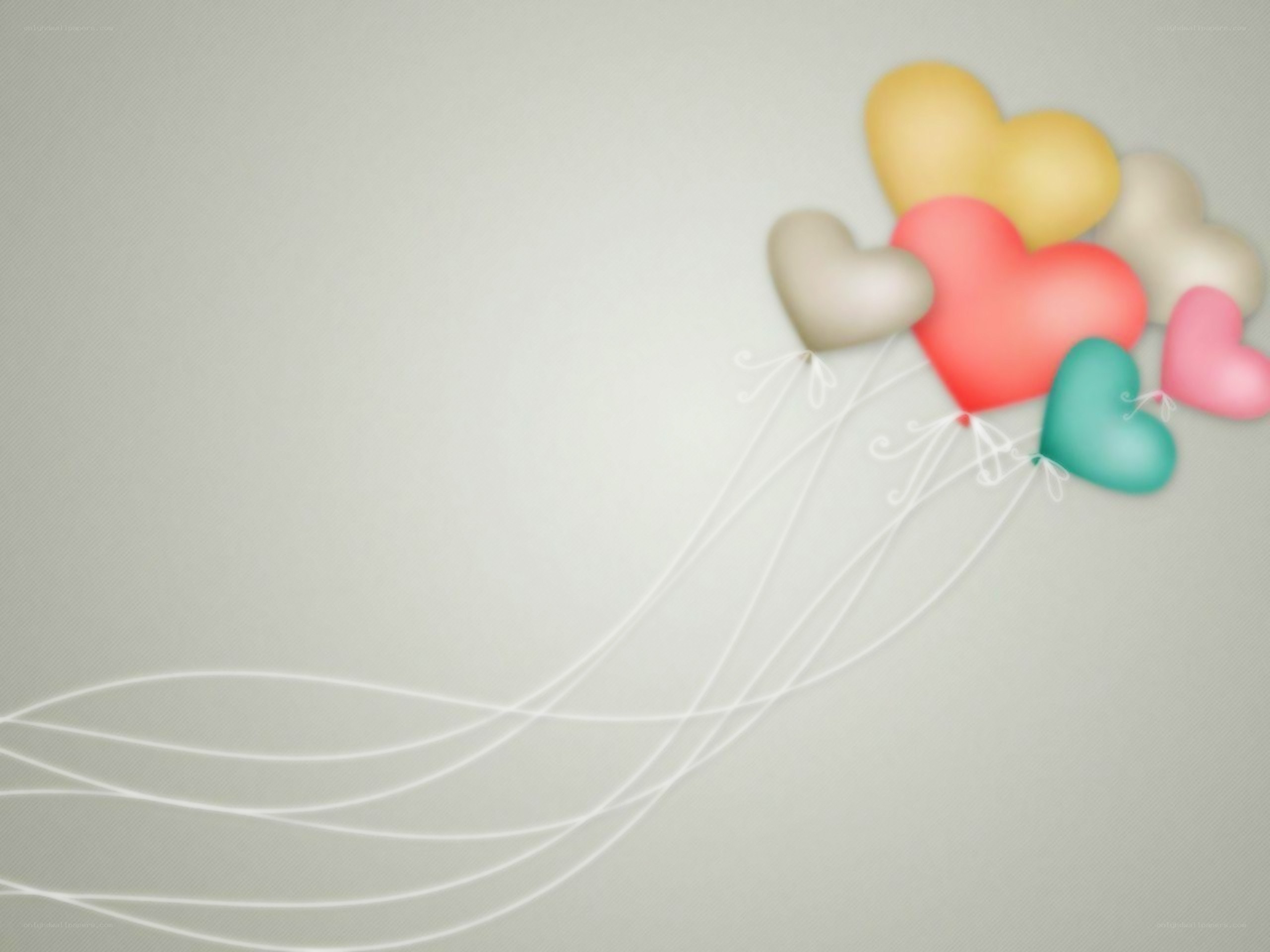 Colorful heart balloons