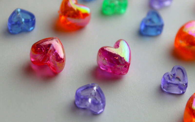 Colorful Heart Beads