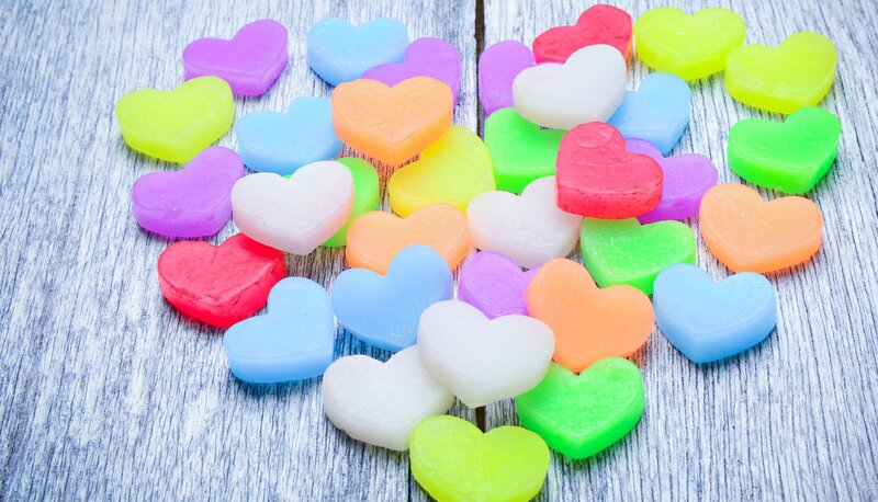 Colorful Heart Candies — Blue