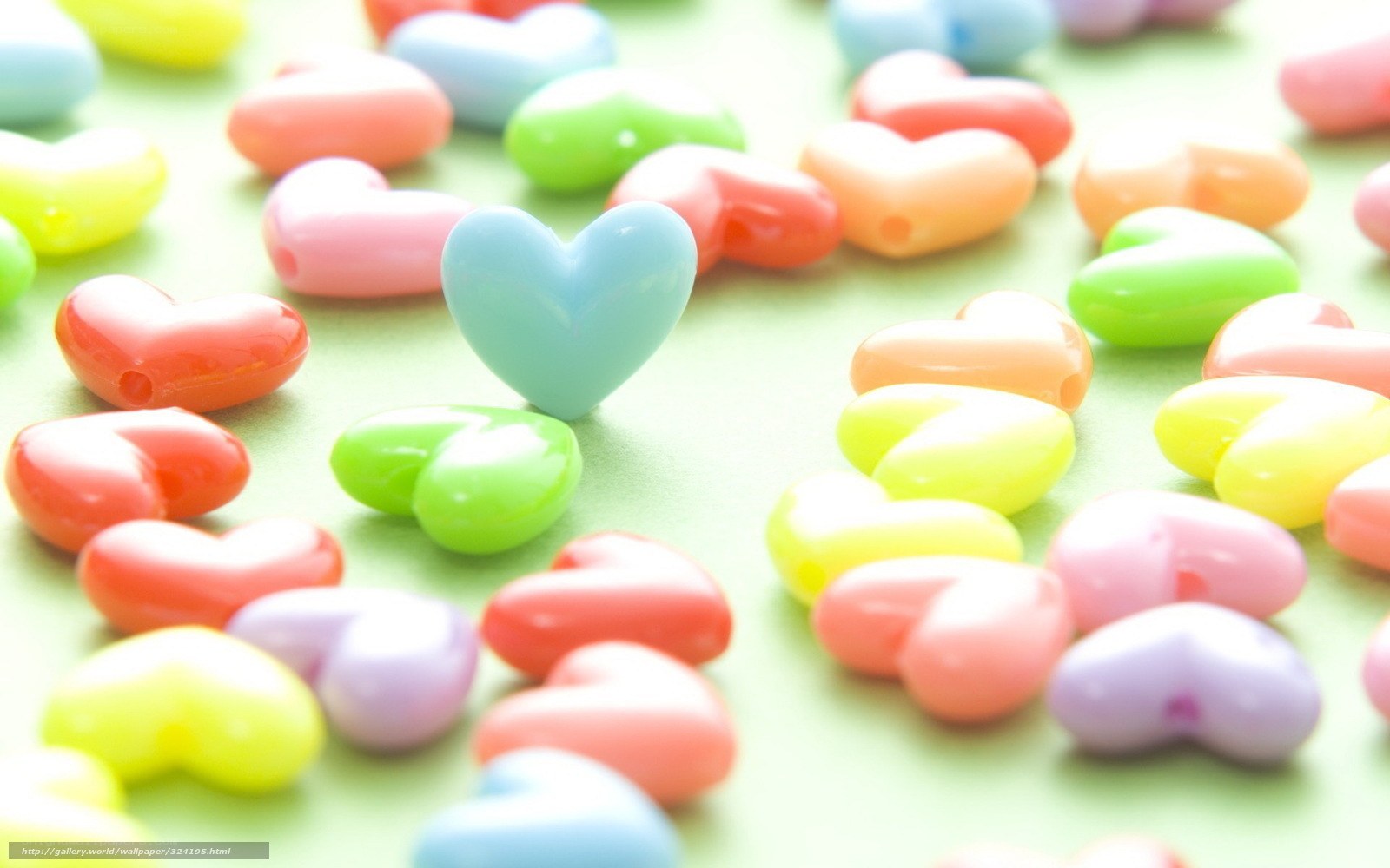 colorful heart candies