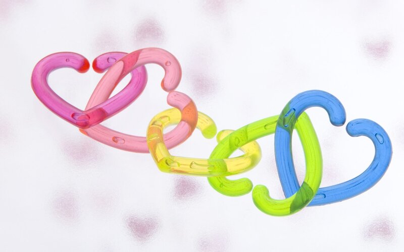colorful heart chain