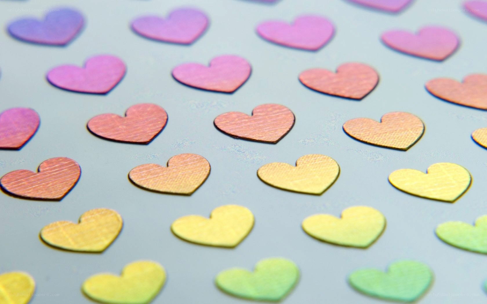 Colorful heart confetti pattern