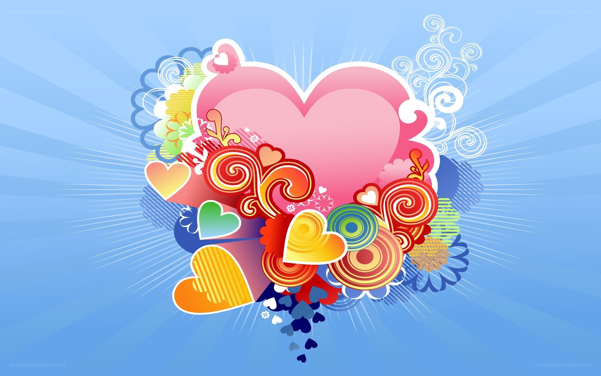 colorful heart design