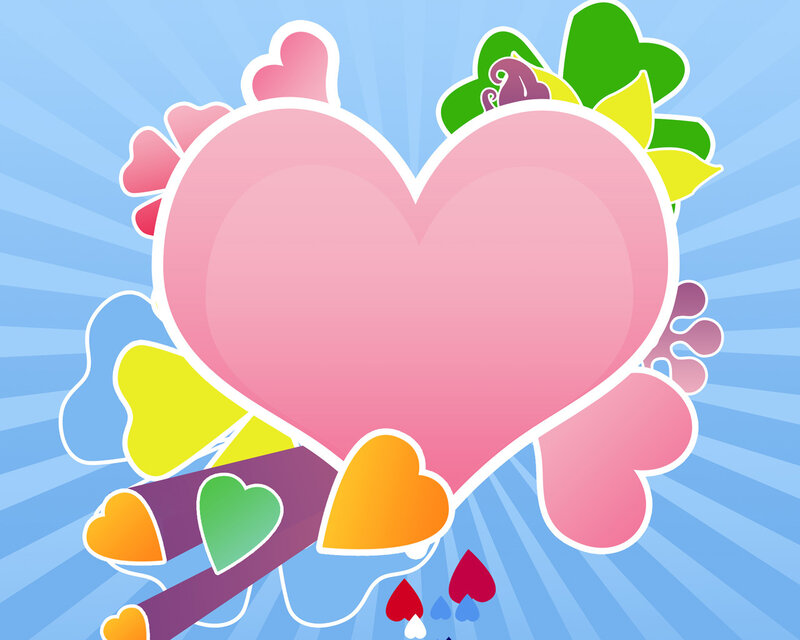 colorful heart design