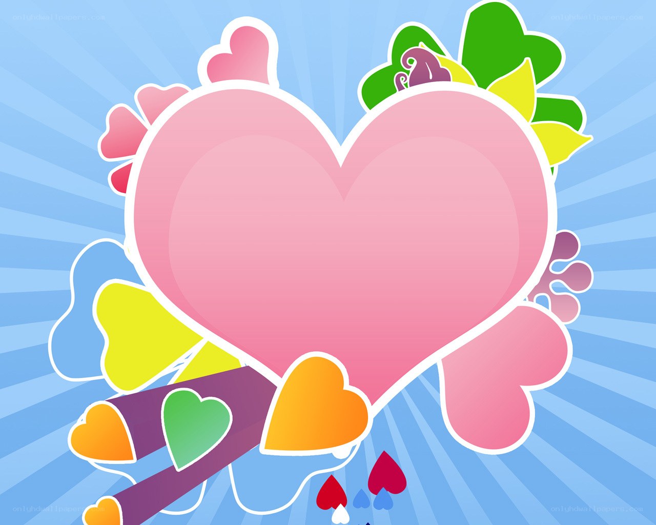 colorful heart design