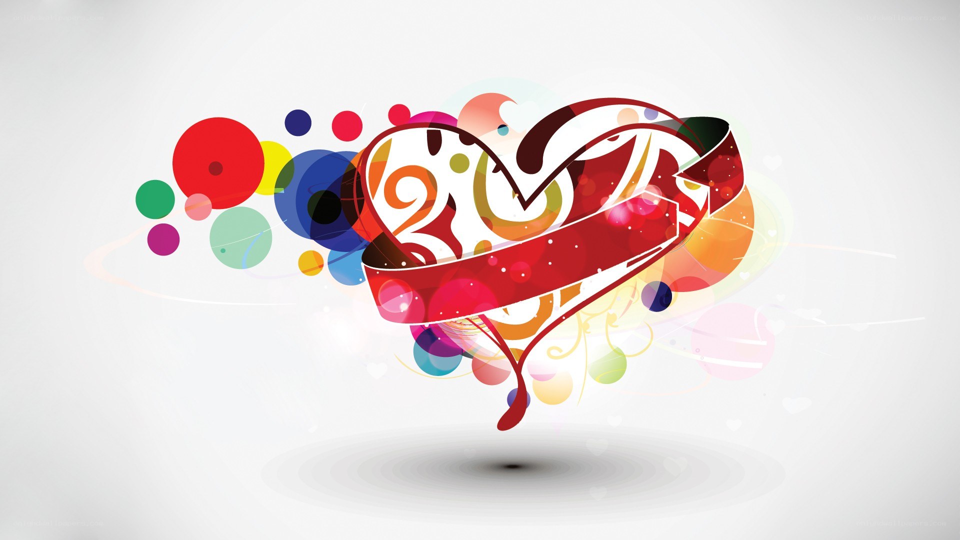 colorful heart design