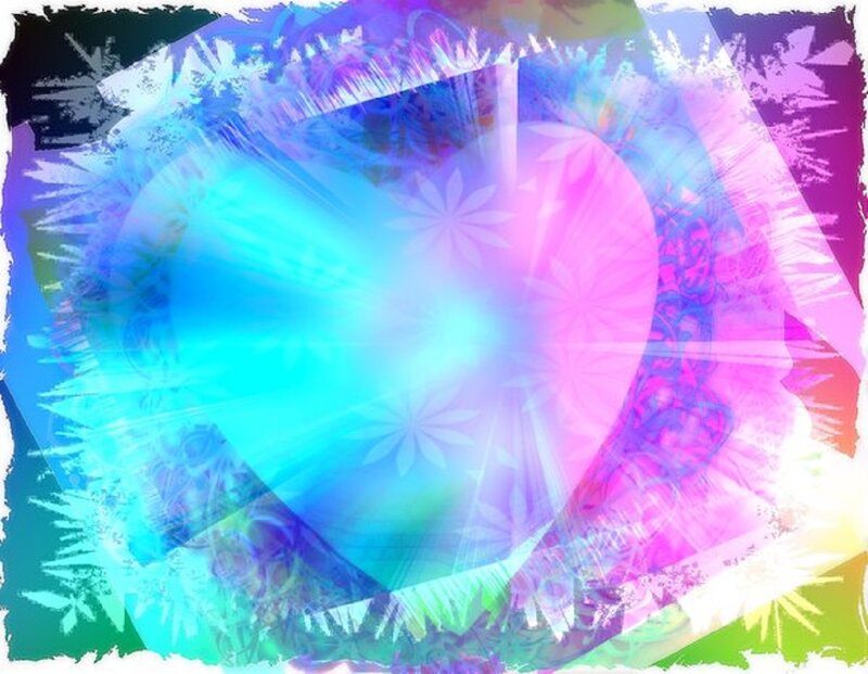 Colorful Heart Design — Blue, Vibrant