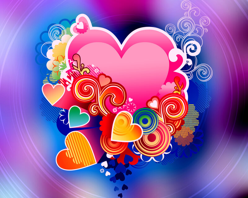 Colorful Heart Design — Pink