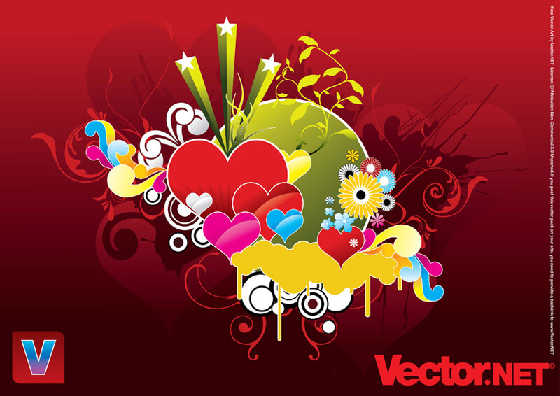 Colorful Heart Design — Red, Vibrant
