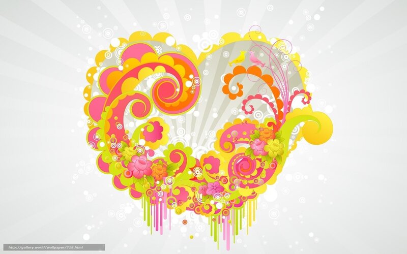 colorful heart design