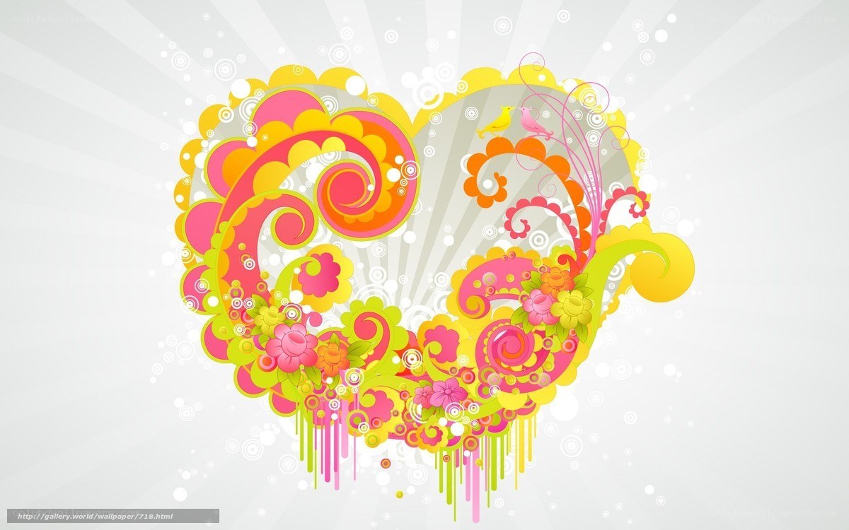 colorful heart design