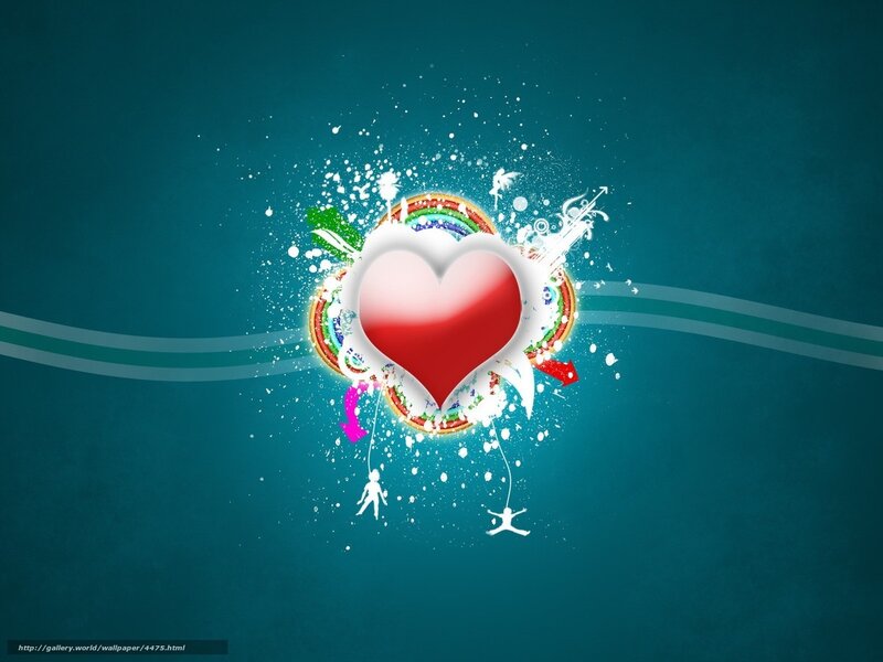 Colorful heart explosion