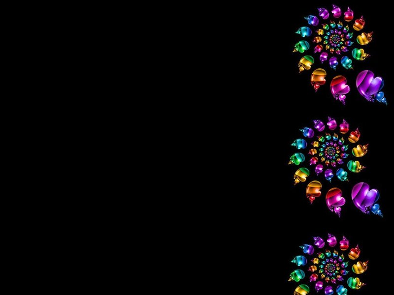 colorful heart fractals