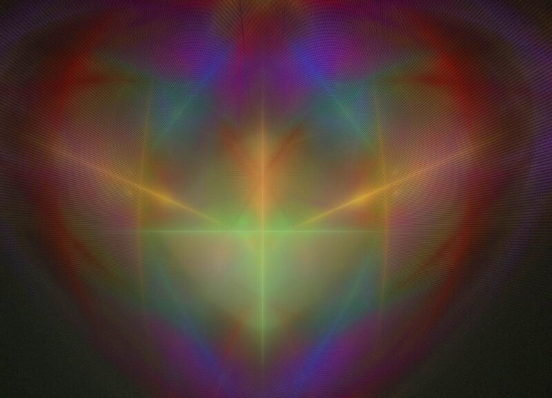 colorful heart light effect