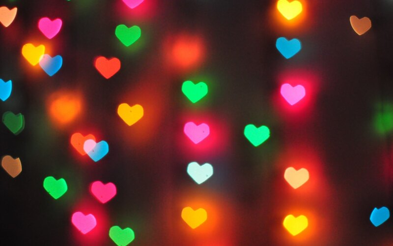 Colorful Heart Lights — Red