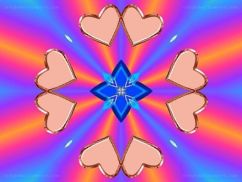 colorful heart mandala