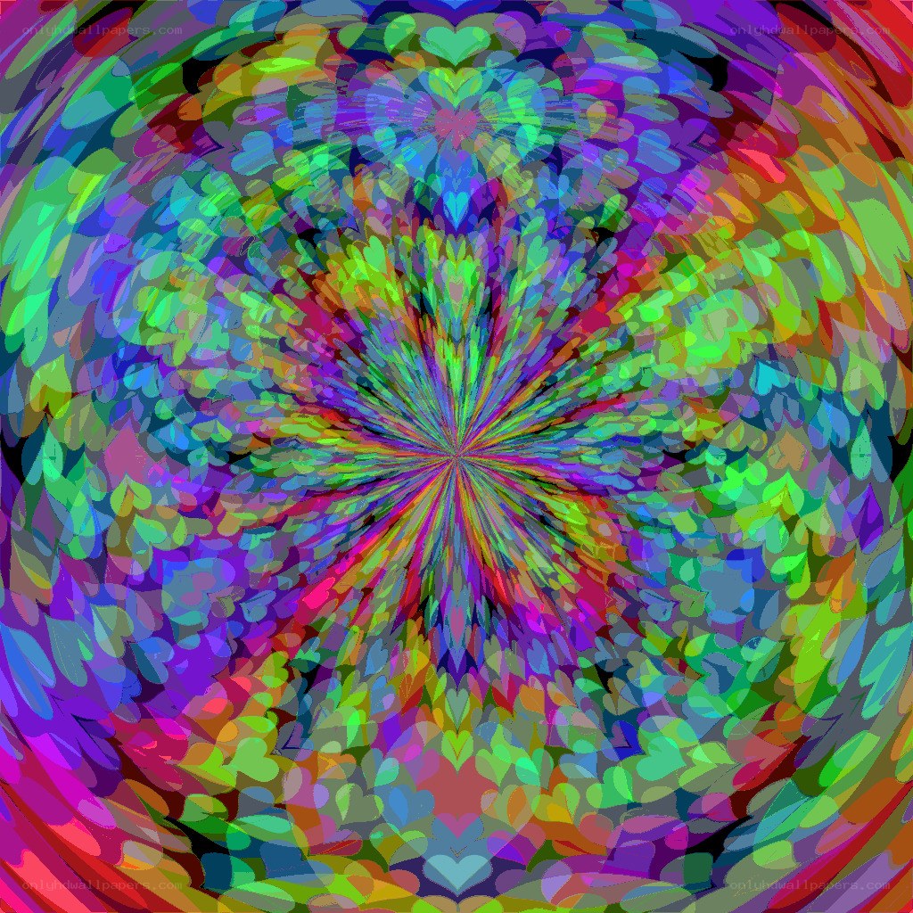 colorful heart mandala