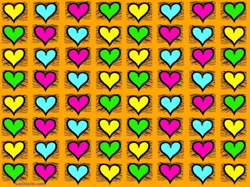 colorful heart pattern