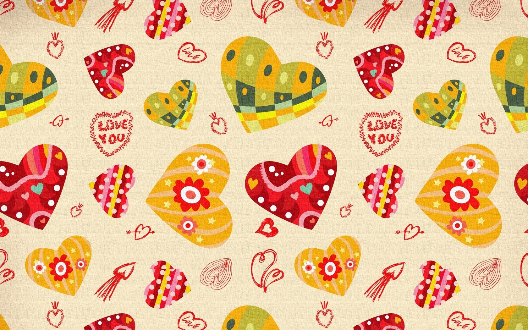 colorful heart pattern