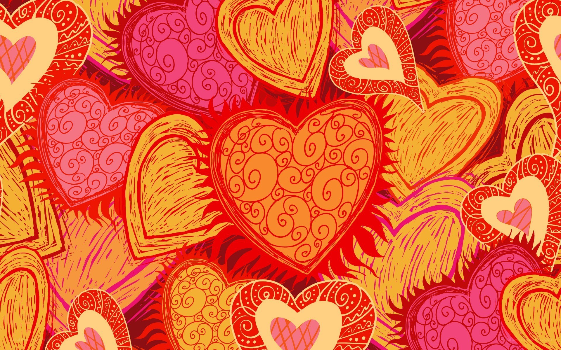 colorful heart pattern