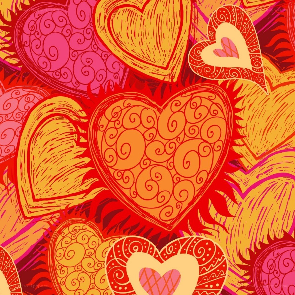 colorful heart pattern