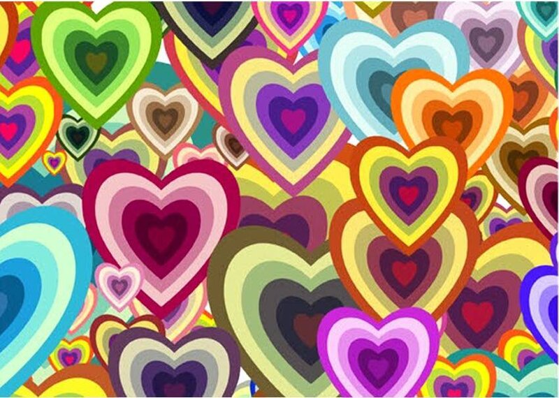 colorful heart pattern