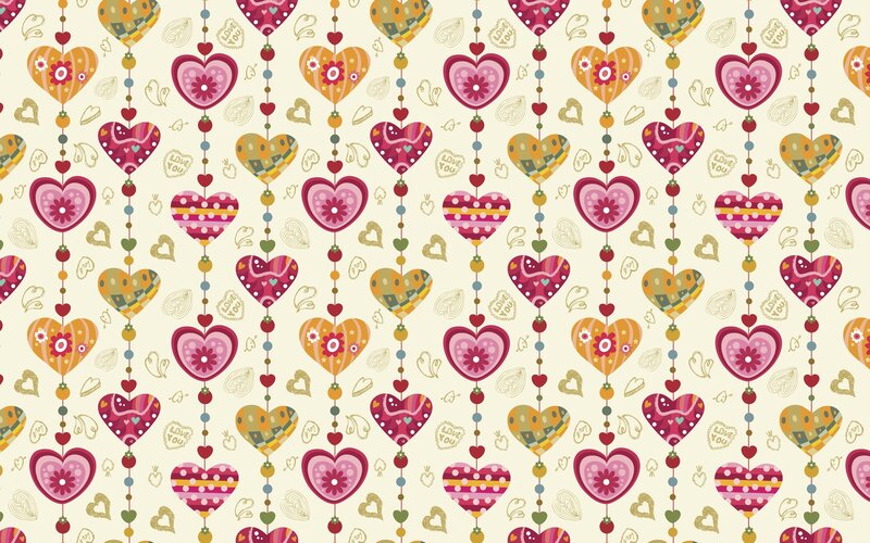 colorful heart pattern design