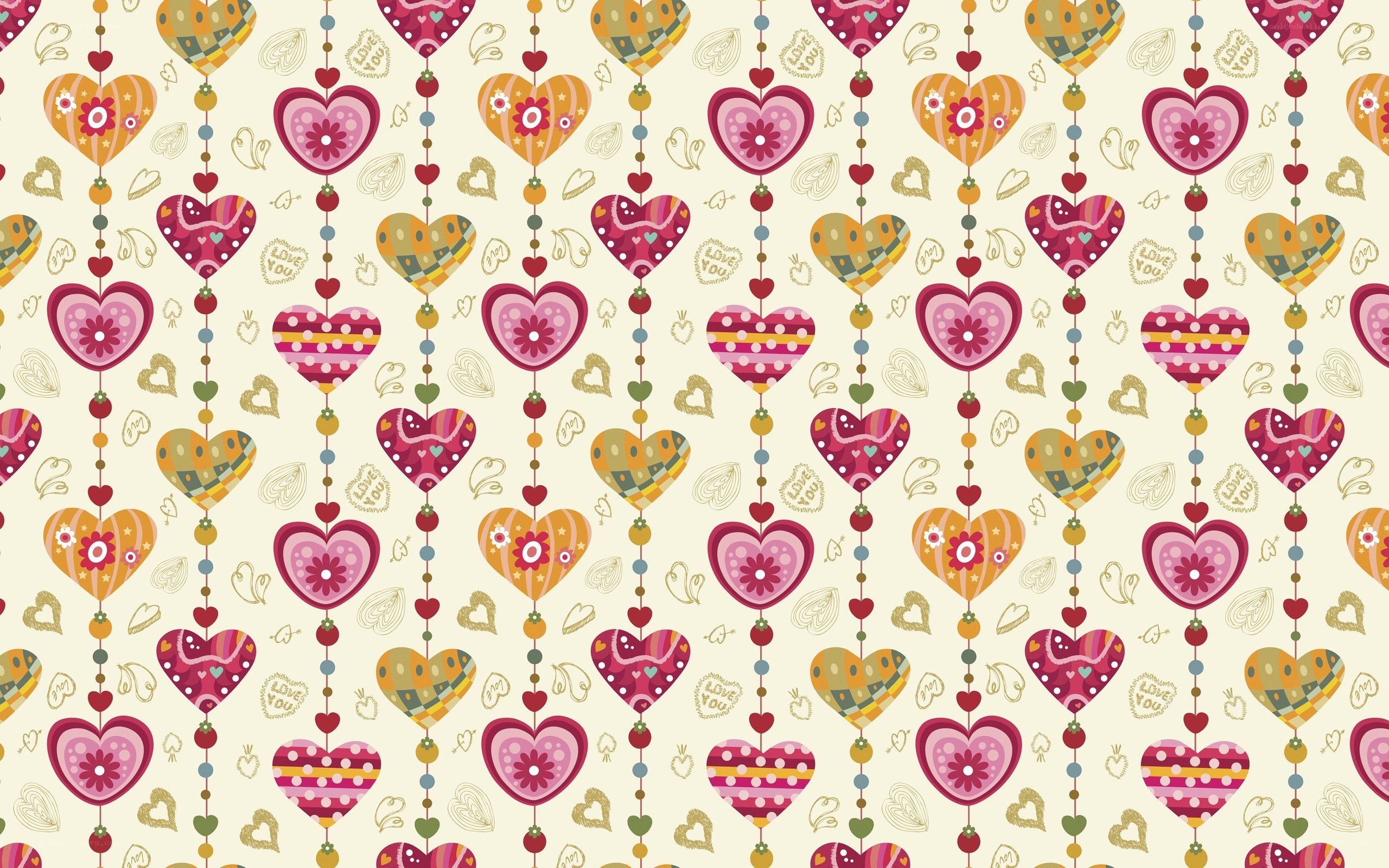colorful heart pattern design