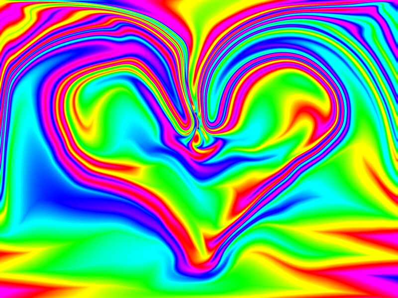 Colorful Heart Pattern — Green