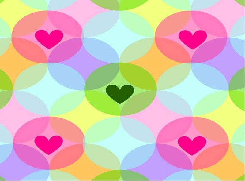 Colorful Heart Pattern — Pink, Playful, Abstract