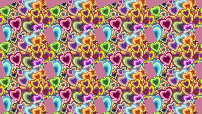 Colorful Heart Pattern — Pink, Playful