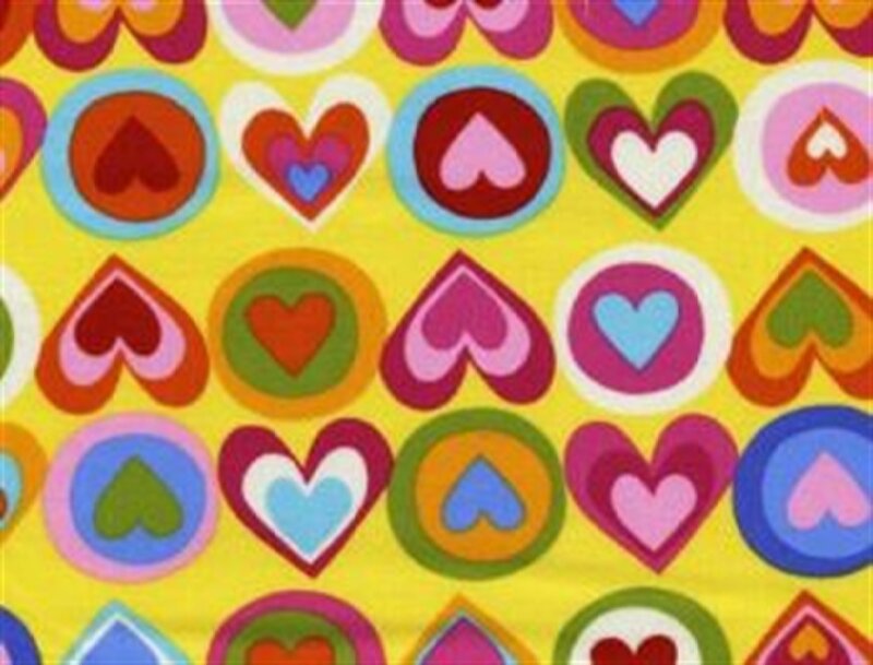 Colorful Heart Pattern — Yellow