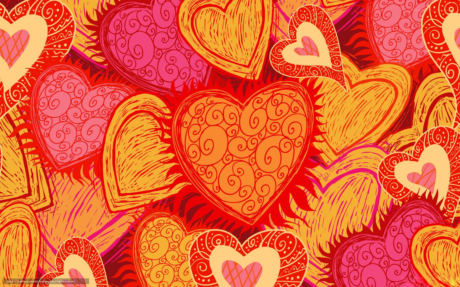 colorful heart pattern