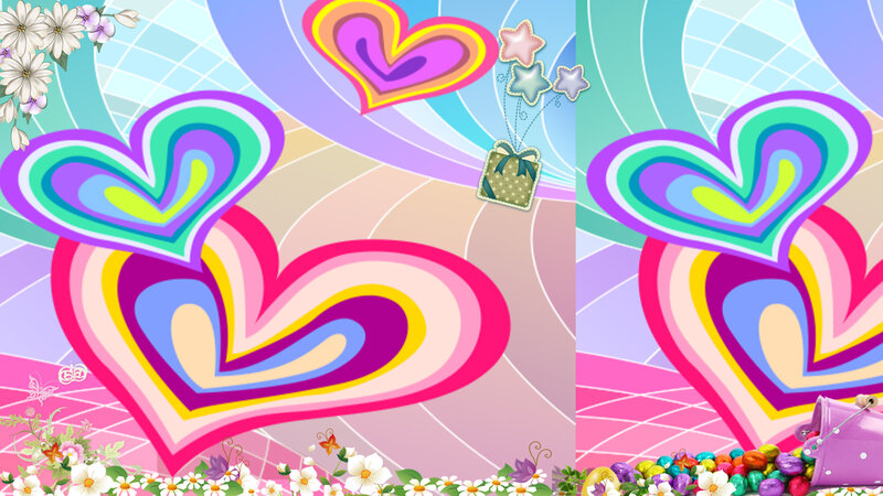 Colorful Heart Patterns — Pink