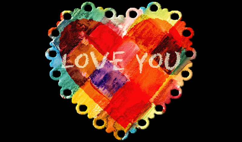 Colorful Heart Shape — Red, Affectionate