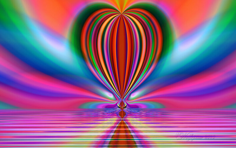 Colorful Heart Shape — Red