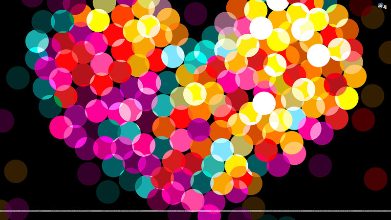 Colorful Heart Shape — Red, Vibrant, Digital Art