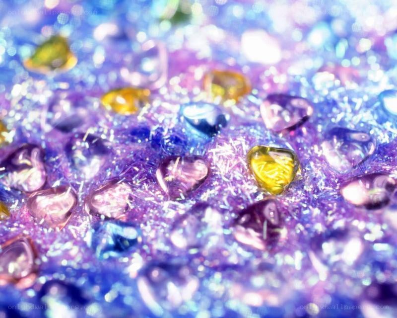 colorful heart-shaped beads