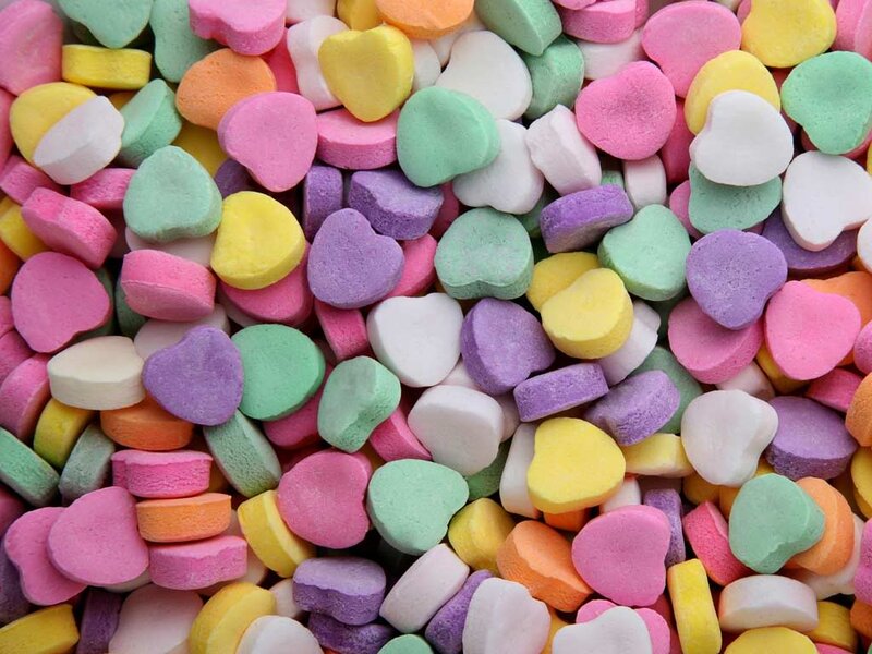 Colorful Heart-shaped Candies — Pink