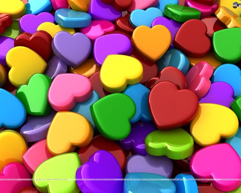 Colorful Heart-shaped Candies — Yellow