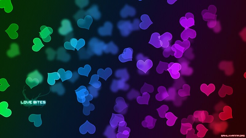 Colorful Heart Shapes — Green