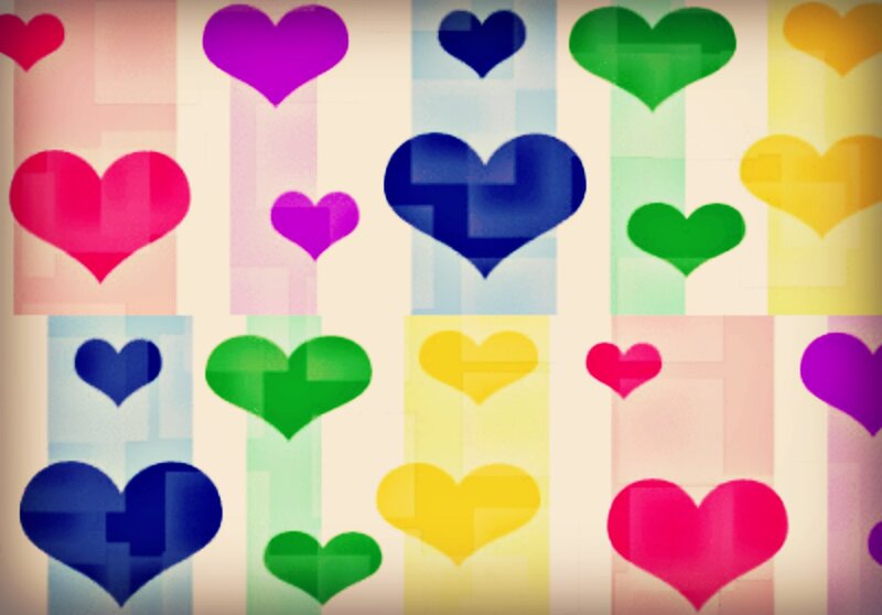 Colorful Heart Shapes — Pink, Playful