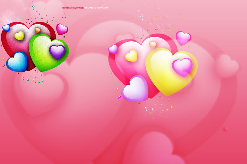 Colorful Heart Shapes — Pink