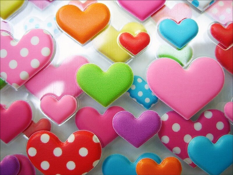 Colorful Heart Stickers