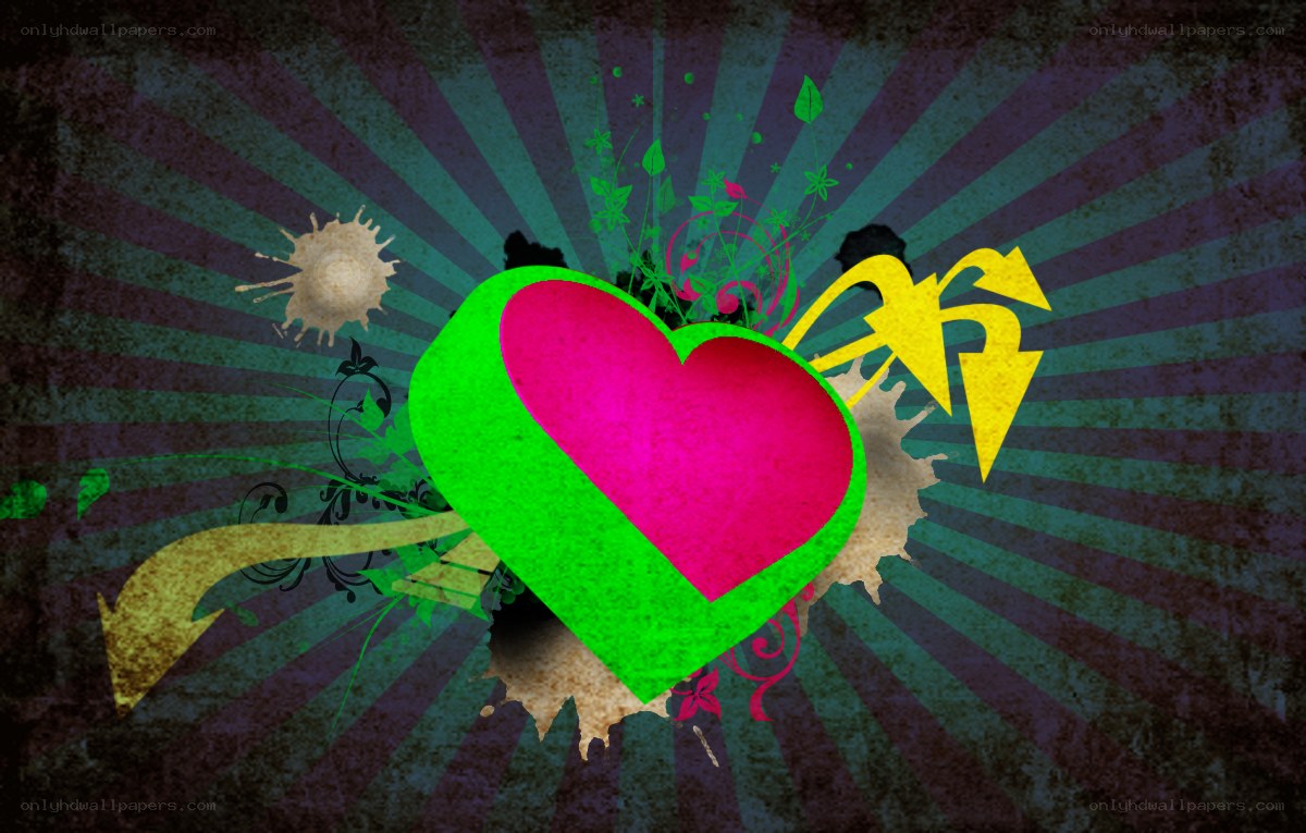 colorful heart with arrows