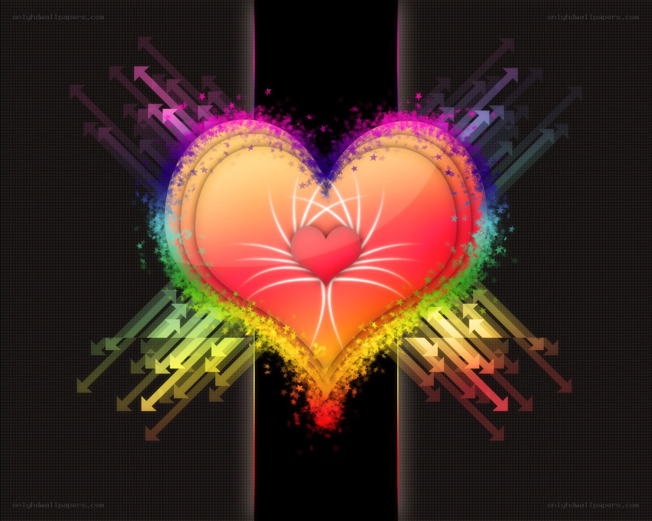 colorful heart with arrows