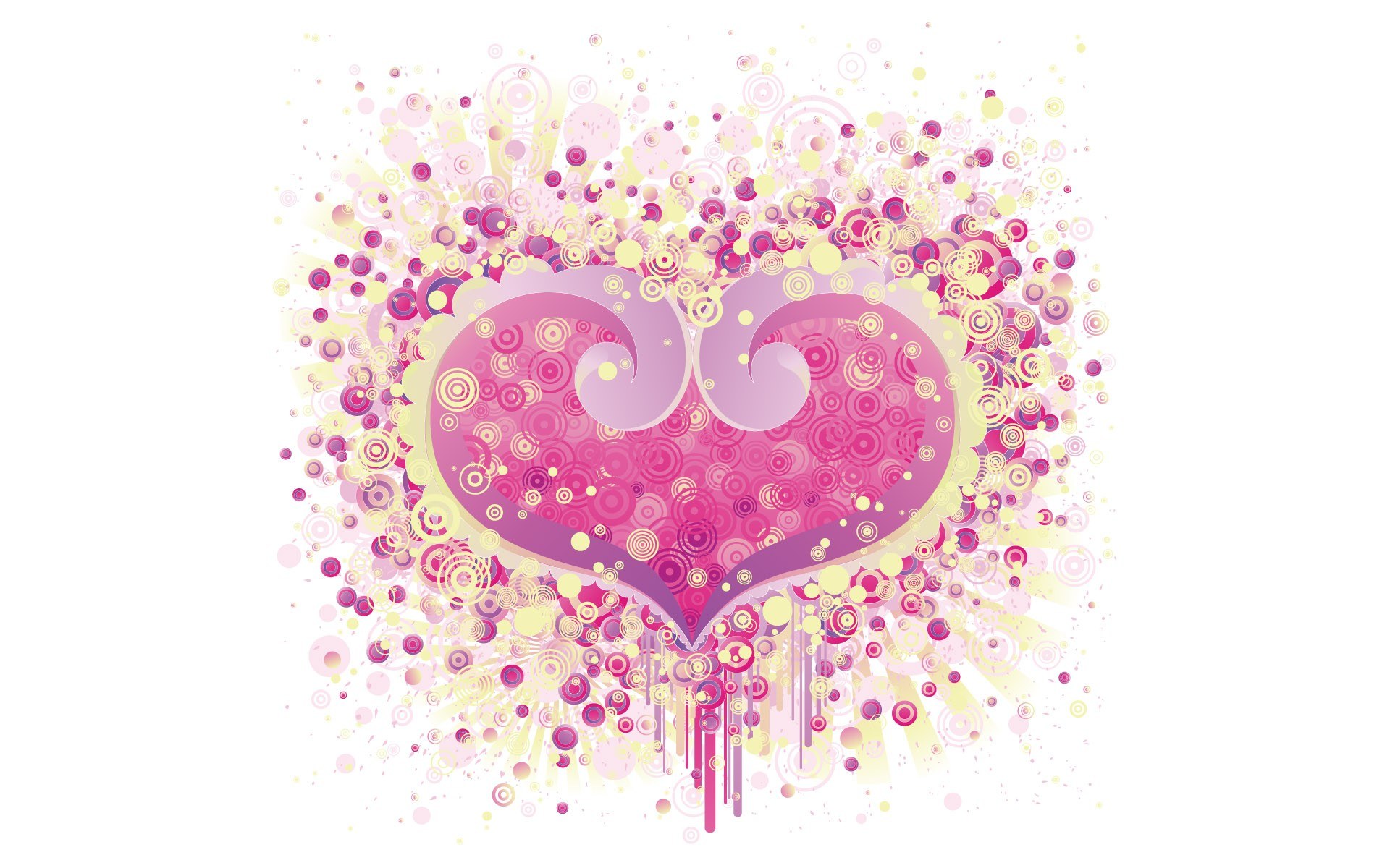 colorful heart with circles