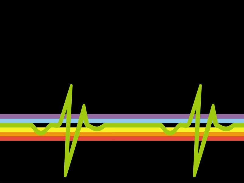 colorful heartbeat line