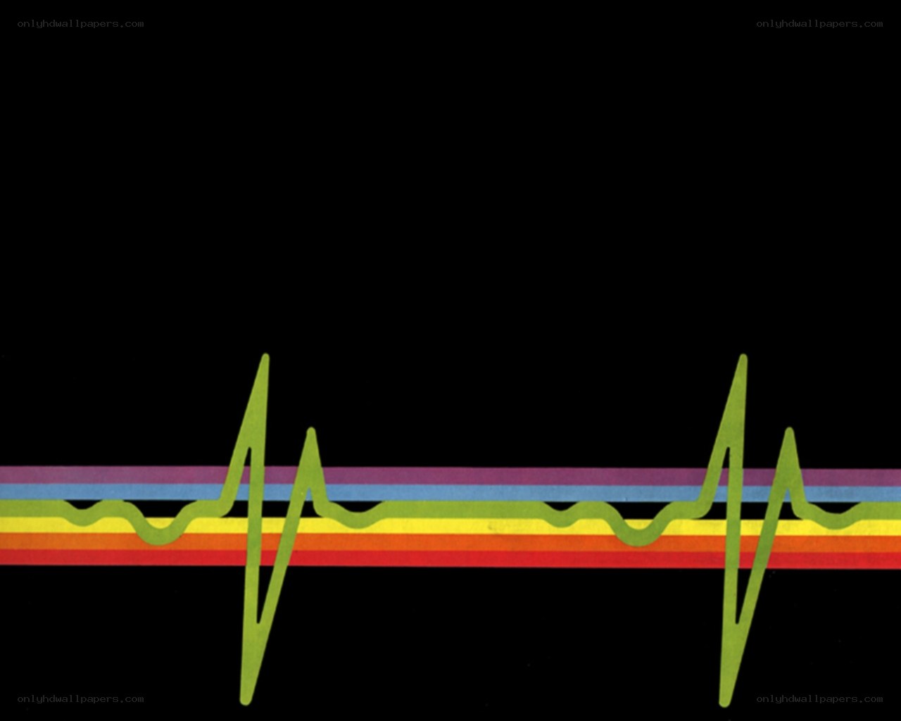 colorful heartbeat line